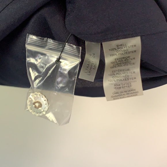 NWOT Karl lagerfeld navy white Button Top - Picture 4 of 5